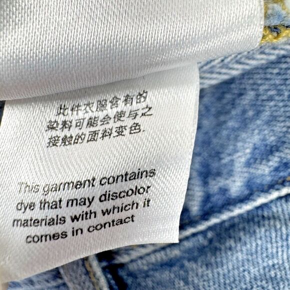 We The Free by Free People Womens Jeans Size 29 Blue Distressed Ripped Raw Hem - Picture 15 of 15